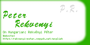 peter rekvenyi business card